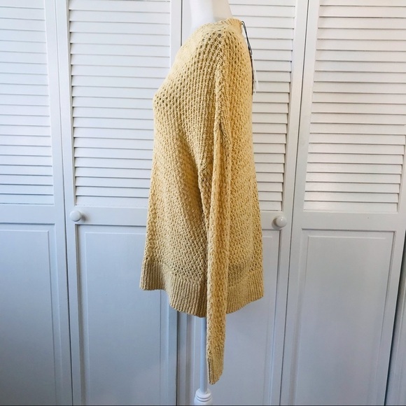 New THEORY Yellow Cotton Nylon Karenia Sweater Size Large - Picture 10 of 14